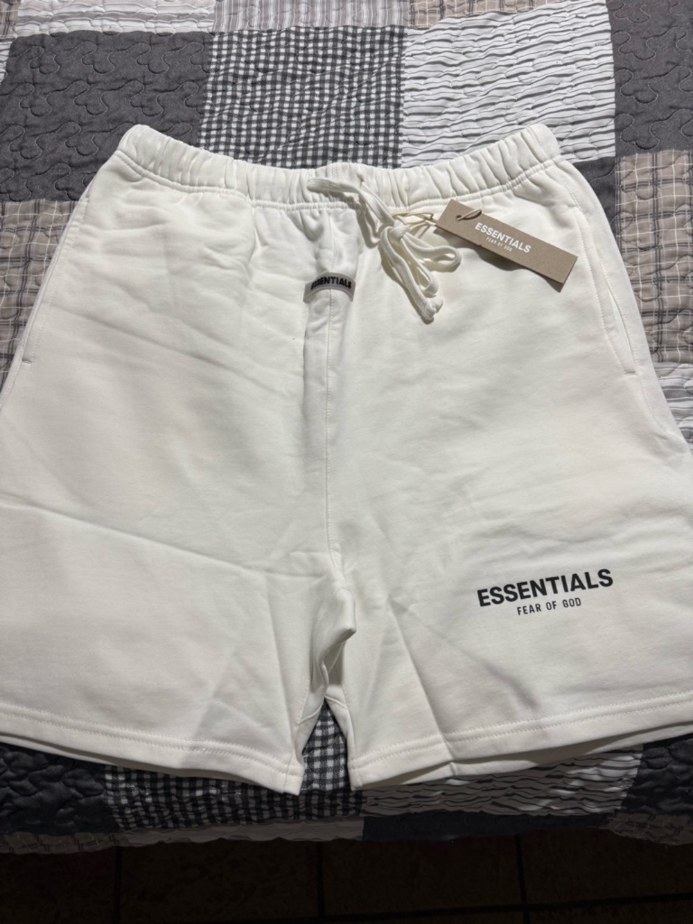 Essentials Men's White Athletic Sweat Shorts